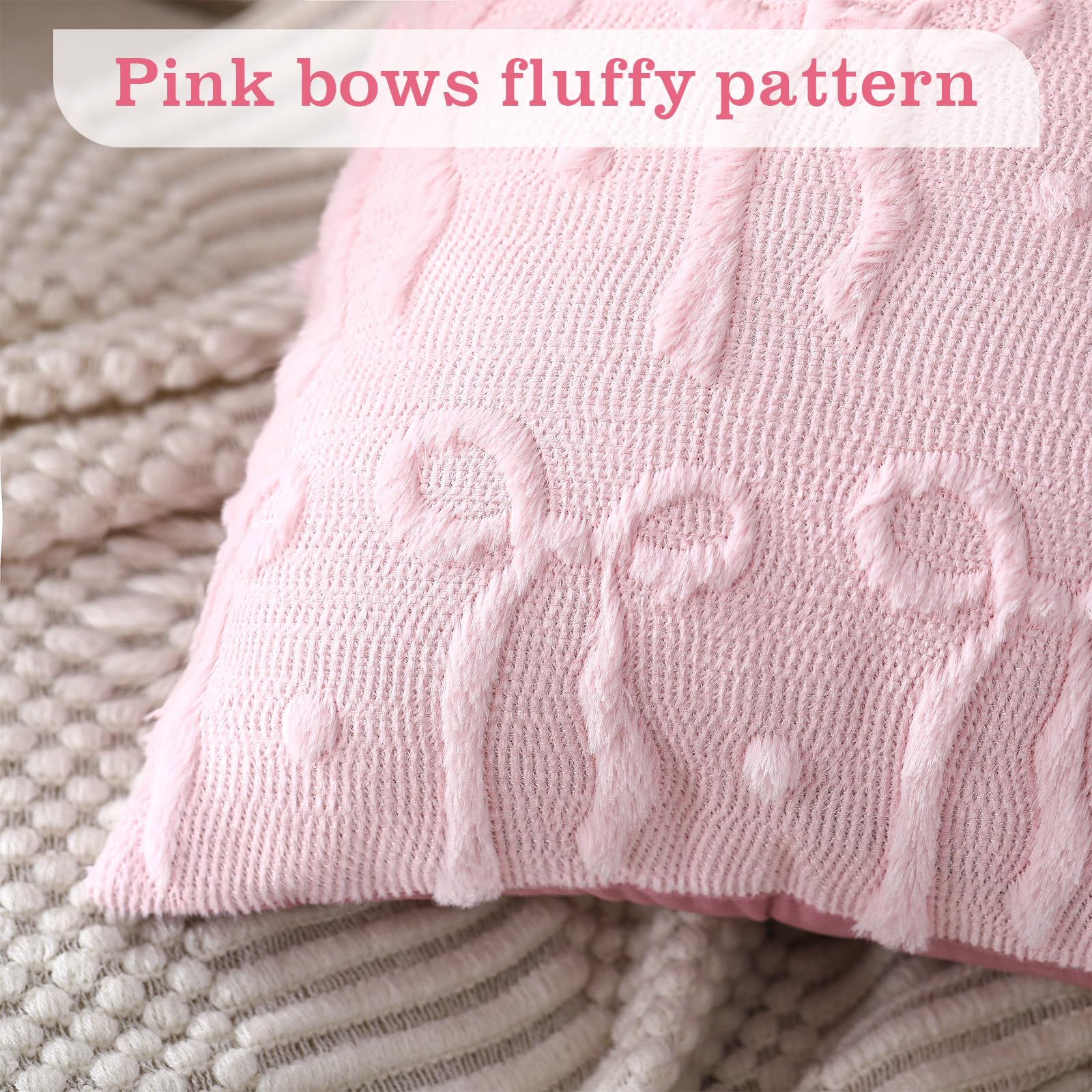 Roze Strik Sierkussen Covers 1 - Pillow Insert 18X18 recensie en prijs